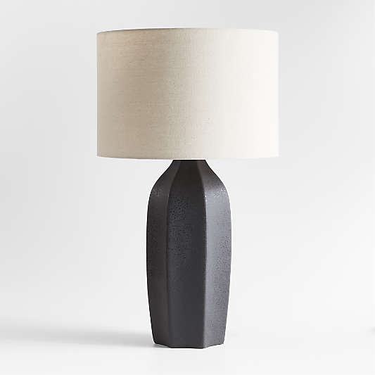 Amaryllis Large Black Ceramic Table Lamp 29.5"