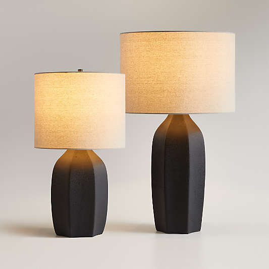 Amaryllis Black Ceramic Table Lamp