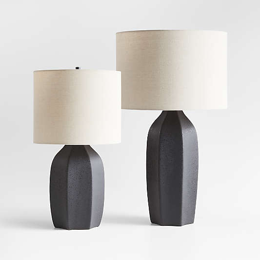Amaryllis Black Ceramic Table Lamp
