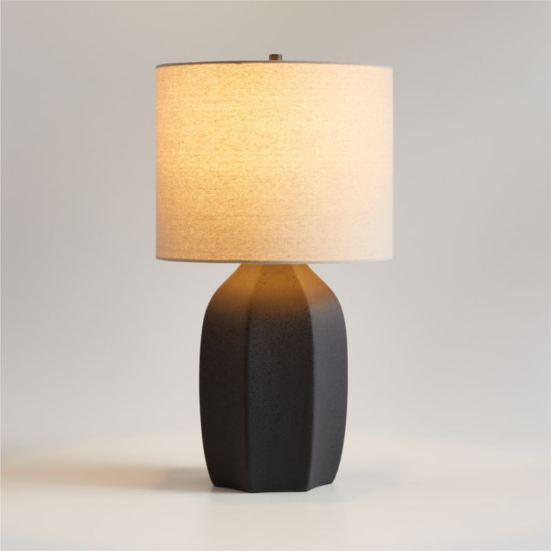 Amaryllis Small Black Ceramic Table Lamp 24.5" - image 0 of 9