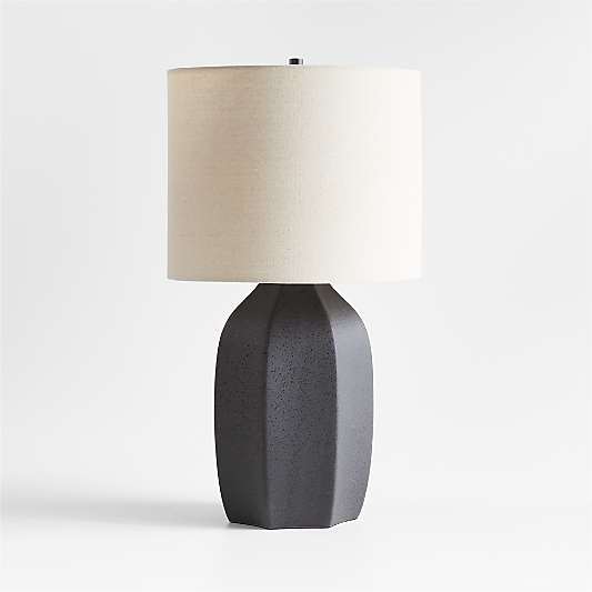 Amaryllis Small Black Ceramic Table Lamp 24.5"