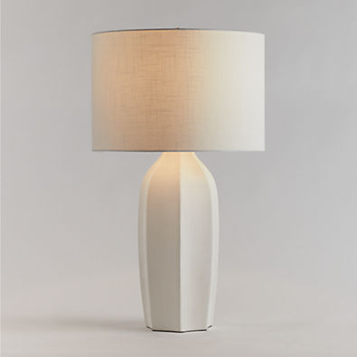 View Amaryllis Large White Ceramic Table Lamp 29.5" details
