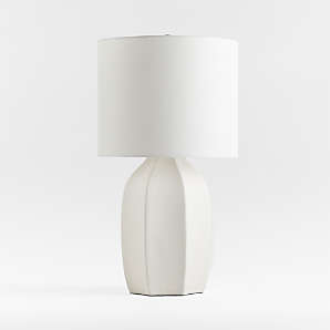 Modern Table Lamps Desk, Crate And Barrel Cane Grey Table Lamp