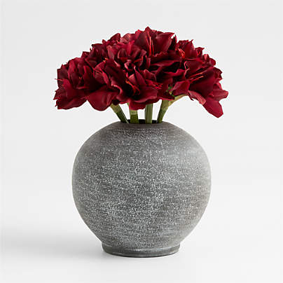 Faux Red Amaryllis Stem Bundle by Abigail Ahern