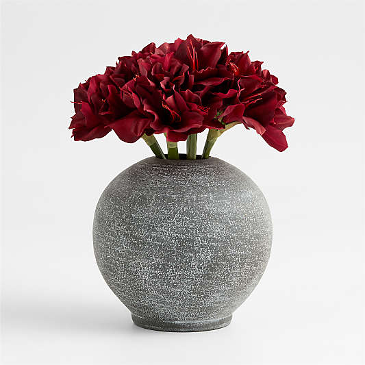 Faux Red Amaryllis Stem Bundle by Abigail Ahern