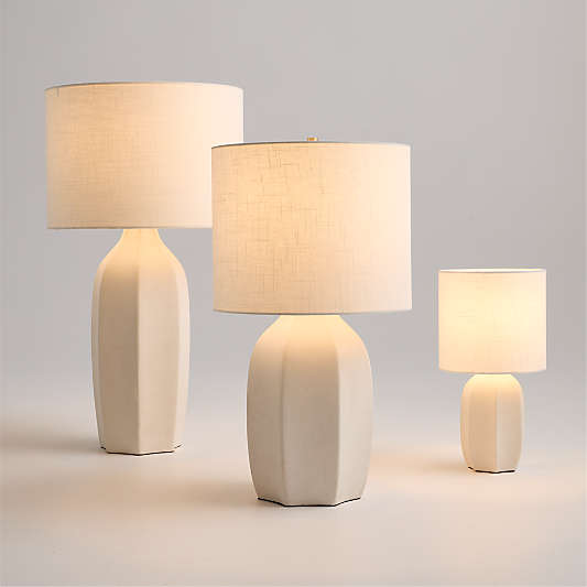 Amaryllis White Ceramic Table Lamp