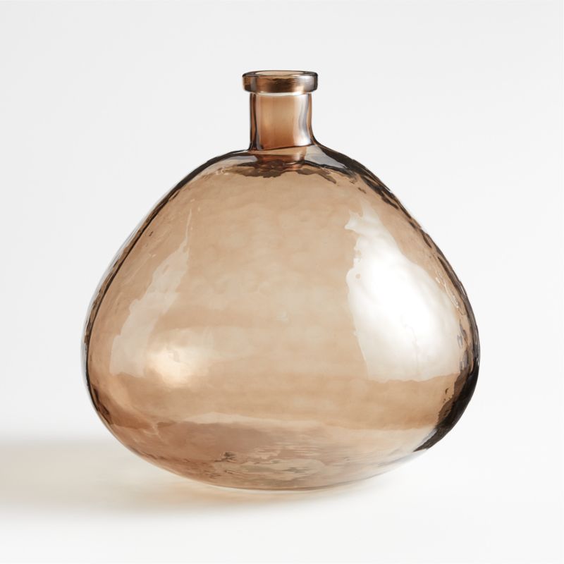 Amber Glass Vase 13"