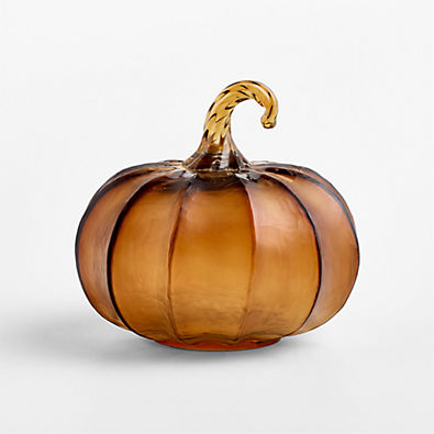 View Amber Mini Glass Pumpkin details