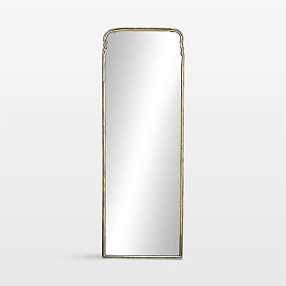 Amelie Antique Brass Floor Mirror 28" x 81"