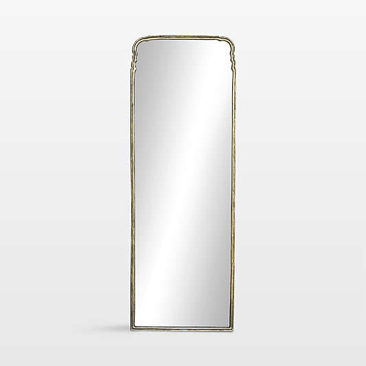 Amelie Antique Brass Floor Mirror 28" x 81"