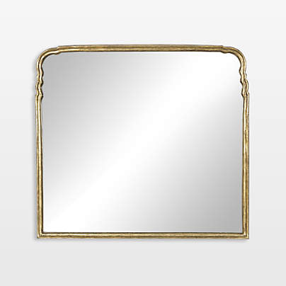 Amelie Antique Brass Mantel Mirror 39.5" x 36"