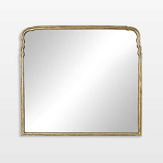 Amelie Antique Brass Mantel Mirror 39.5" x 36"