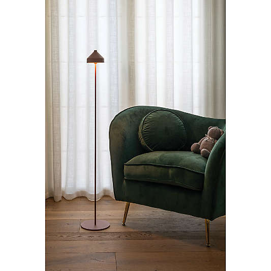 Amelie Pro Metal Floor Lamp Terracotta by Zafferano America