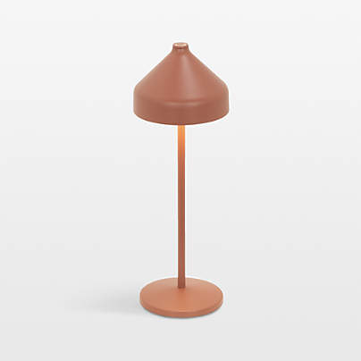 Amelie Pro Metal Table Lamp Terracotta by Zafferano America 13.4"