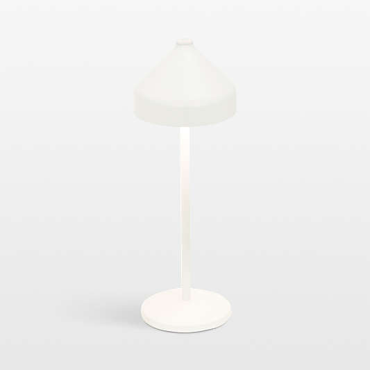 Amelie Pro Metal Table Lamp White by Zafferano America 13.4"