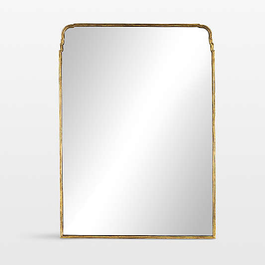 Amelie Antique Brass Wide Floor Mirror 52" x 71.5"