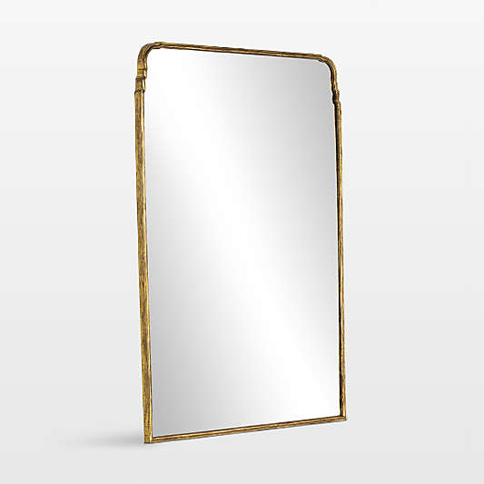 Amelie Antique Brass Wide Floor Mirror 52" x 71.5"