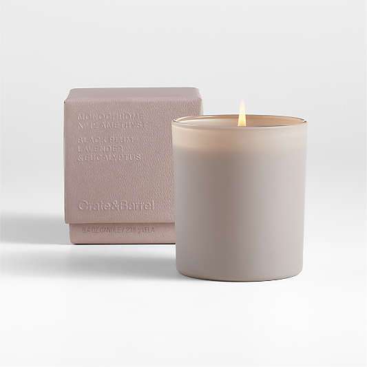 Monochrome No. 12 Amethyst 1-Wick Candle - Black Plum, Lavender and Eucalyptus