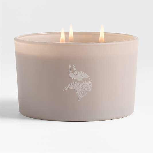 NFL Minnesota Vikings Monochrome No. 12 Amethyst 1-Wick Candle - Black Plum, Lavender and Eucalyptus