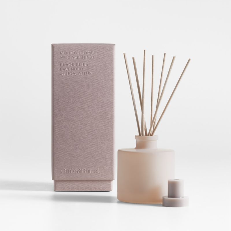 Monochrome No. 12 Amethyst Scented Reed Diffuser - Black Plum, Lavender and Eucalyptus