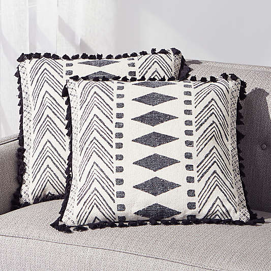 Amias Block Print Pillow 20", Set of 2