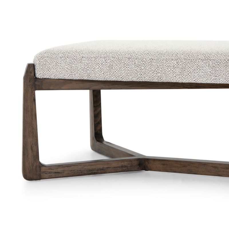 Amna Solid Beech Wood Bench Seat with Cushion