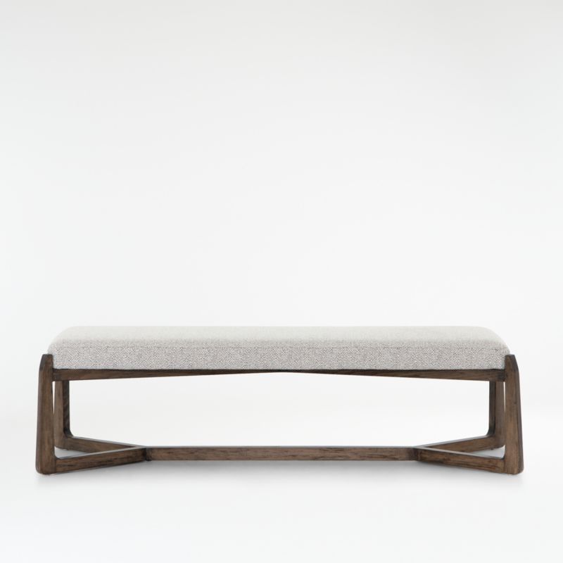 Amna Solid Beech Wood Bench Seat with Cushion