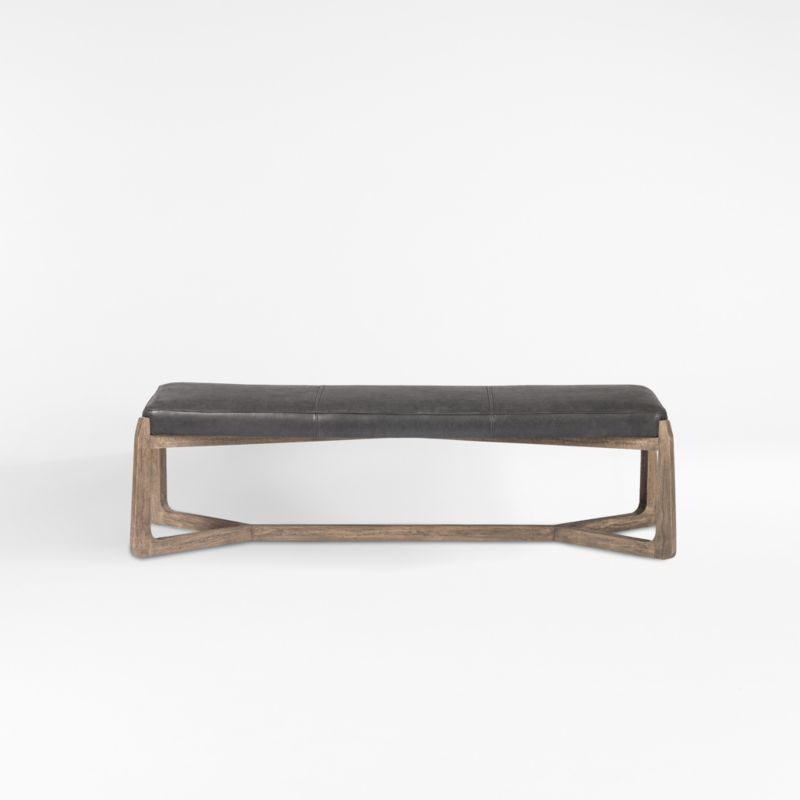 Amna Leather Bench