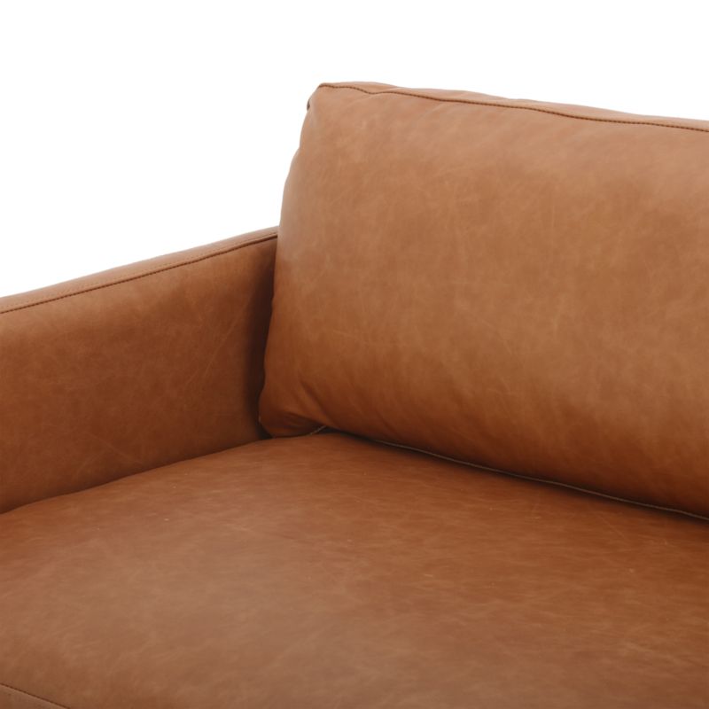 Amoria Sonoma Butterscotch Leather Sofa with Wood Frame - image 4 of 8