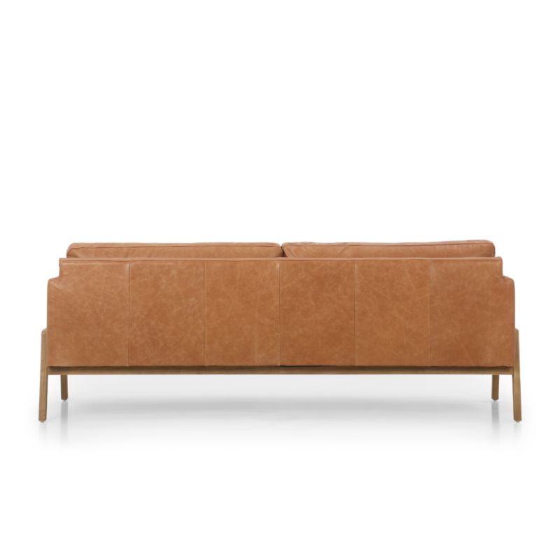 Amoria Sonoma Butterscotch Leather Sofa with Wood Frame - image 7 of 8