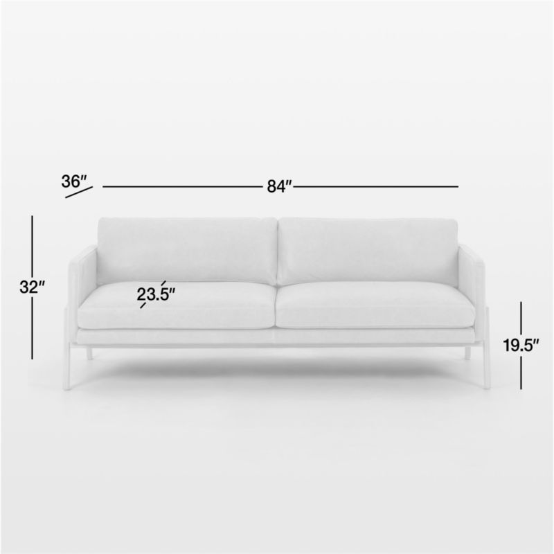 View Amoria Sonoma Butterscotch Leather Sofa with Wood Frame - image 3 of 8