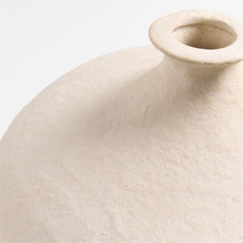 Amphore Small Cream Ceramic Plaster Vase 13" - image 7 of 8