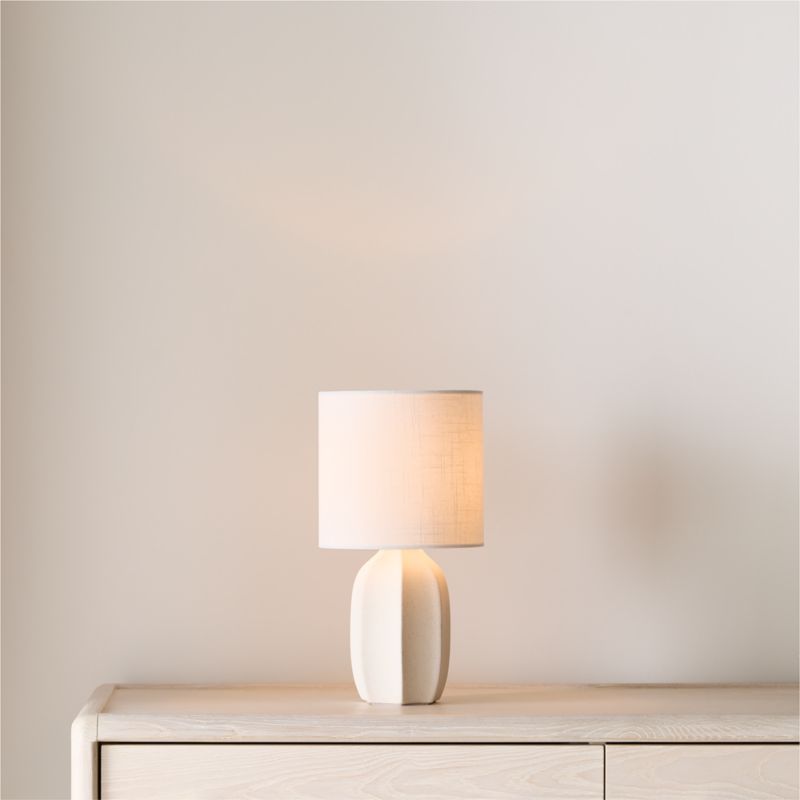 Amaryllis White Ceramic Mini Table Lamp 15" - image 4 of 7