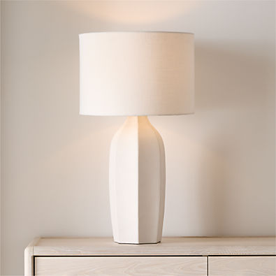 View Amaryllis Large White Ceramic Table Lamp 29.5" details