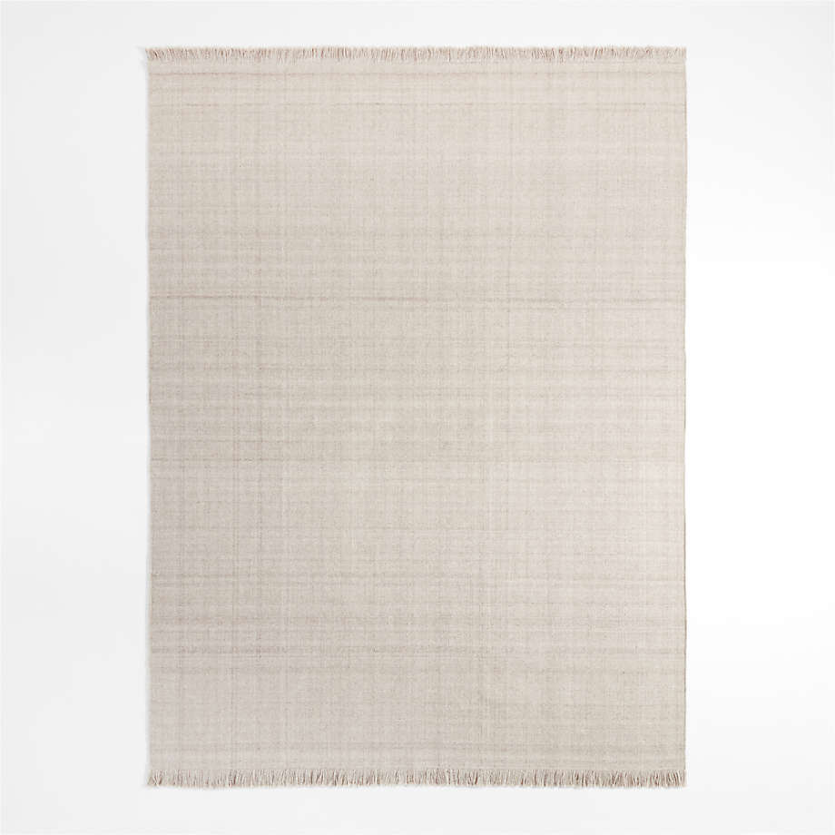 Amsterdam Performance Flatweave Ivory Area Rug 10'x14' | Crate & Barrel