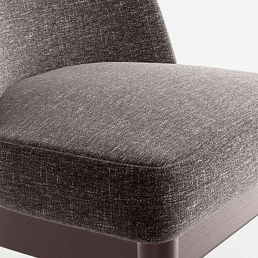 Ana Charcoal Counter Stool with Brown Wood Legs