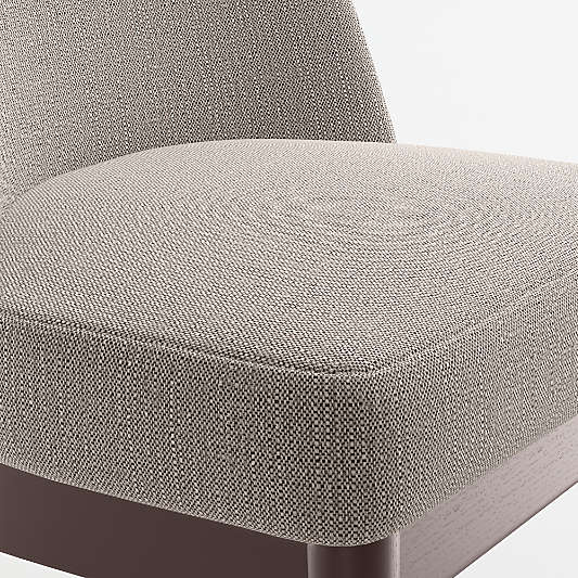 Ana Grey Counter Stool with Brown Wood Legs