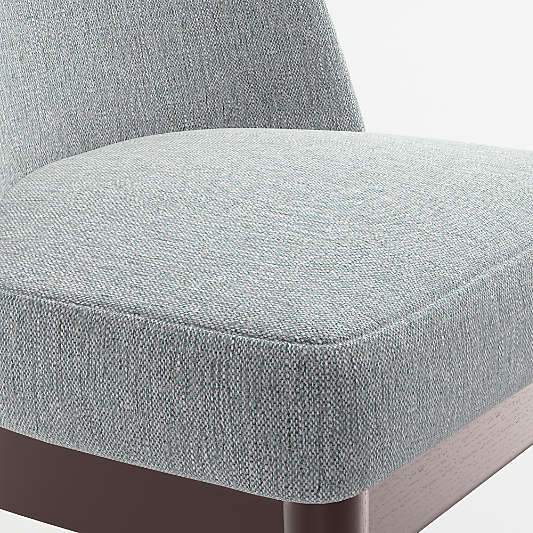 Ana Navy Counter Stool with Brown Wood Legs