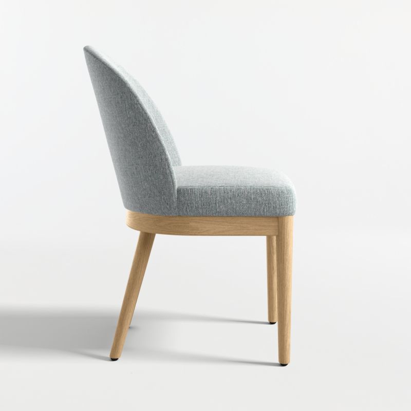 Ana Navy Blue Natural Wood Dining Chair