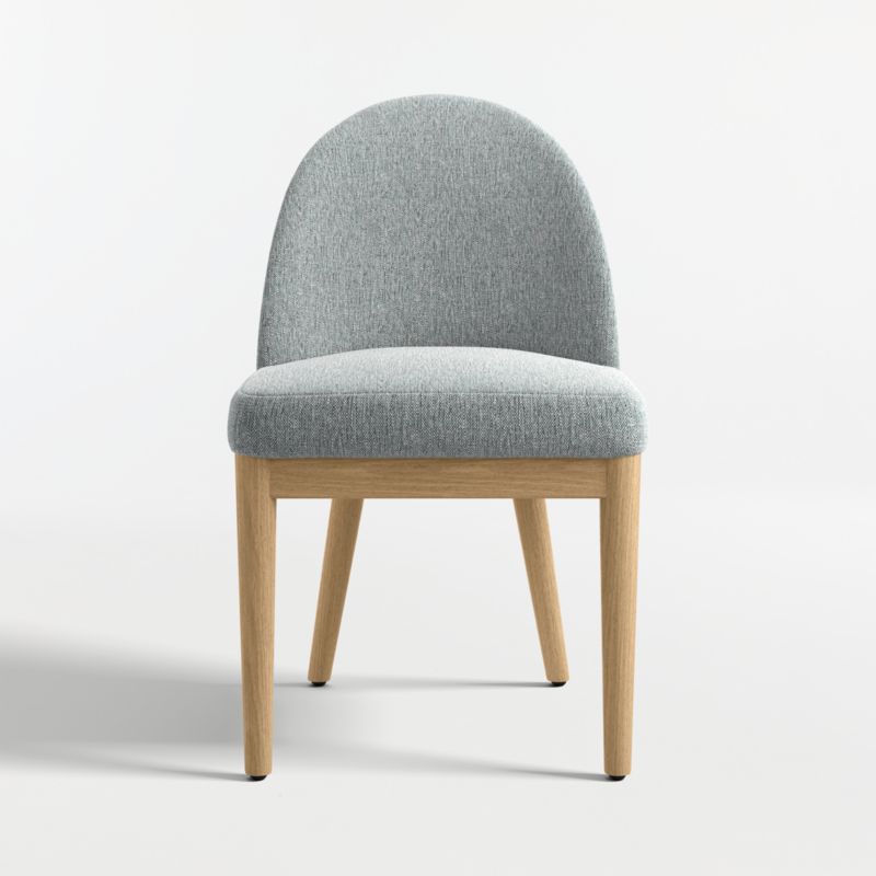 Ana Navy Blue Natural Wood Dining Chair