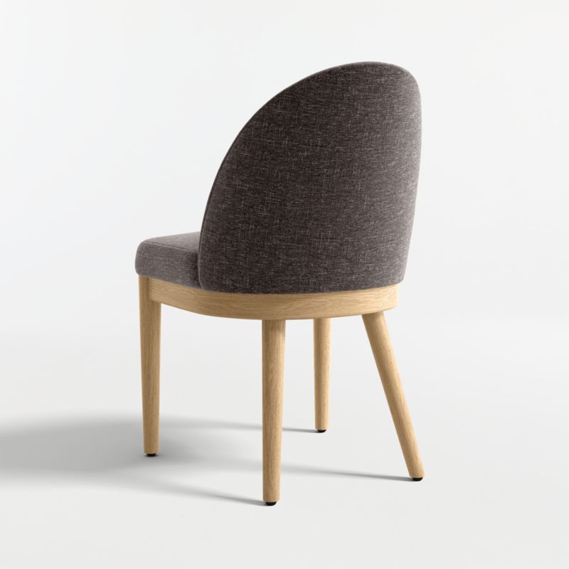 Ana Charcoal Grey Natural Wood Dining Chair