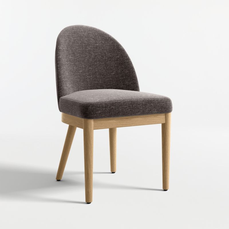 Ana Charcoal Grey Natural Wood Dining Chair