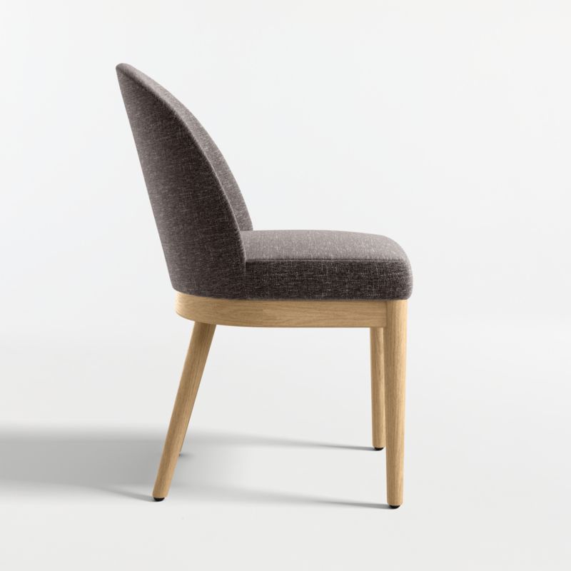 Ana Charcoal Grey Natural Wood Dining Chair