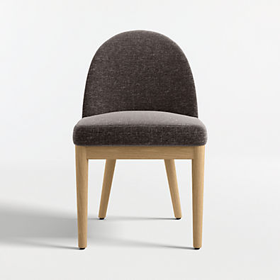 View Ana Charcoal Grey Natural Wood Dining Chair details