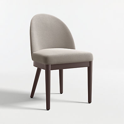 View Ana Grey Dining Chair with Brown Wood Legs details