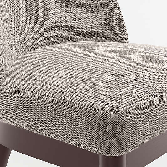 Ana Grey Dining Chair with Brown Wood Legs