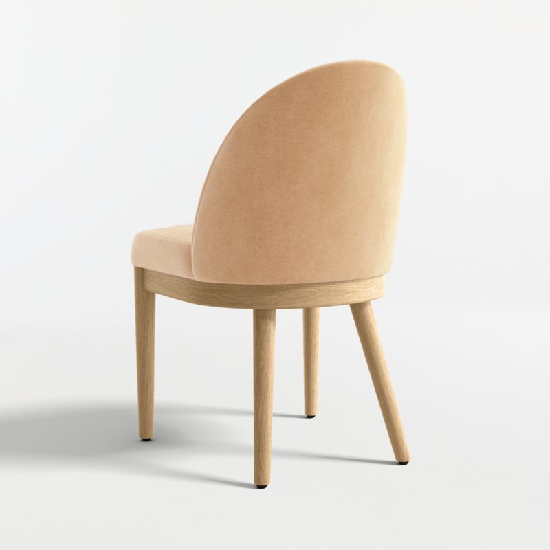 Ana Camel Tan Velvet Dining Chair with Natural Legs