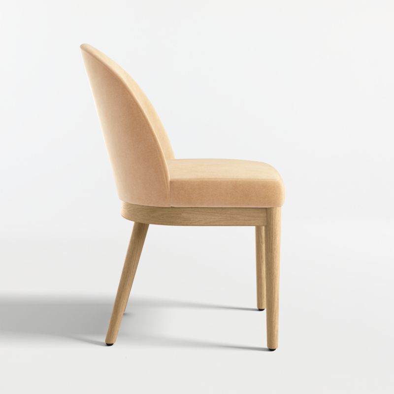 Ana Camel Tan Velvet Dining Chair with Natural Legs