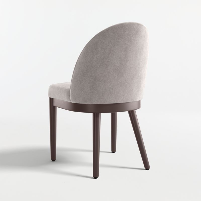 Ana Metal Grey Velvet Dining Chair with Ebony Legs