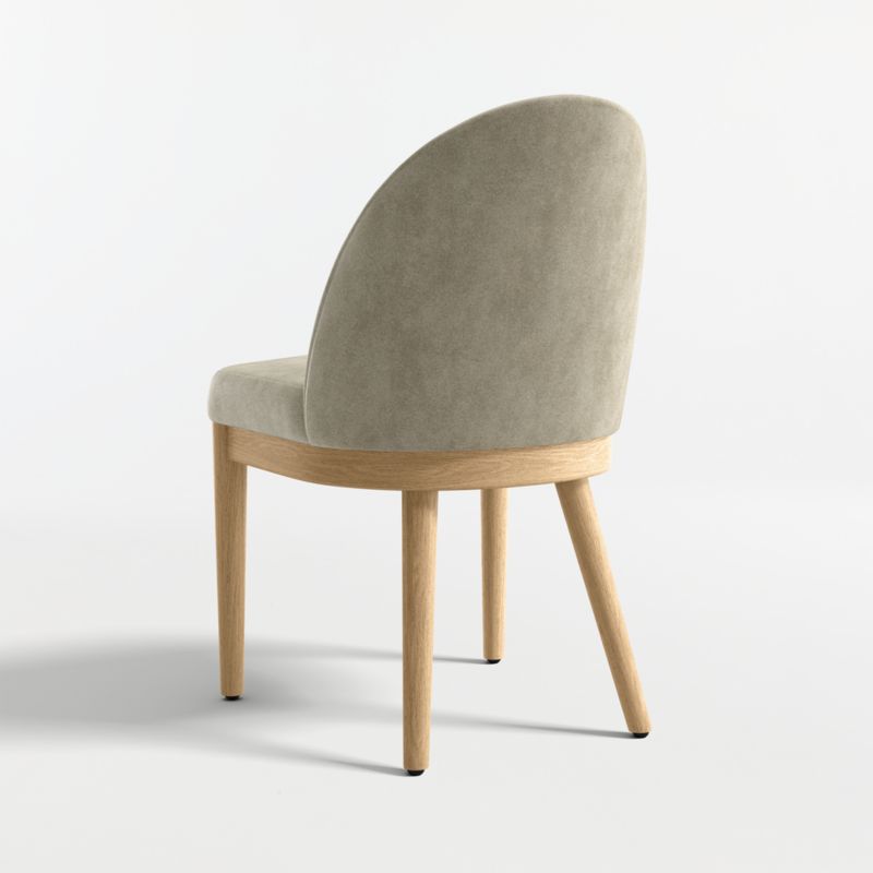 Ana Olive Green Velvet Dining Chair with Natural Legs - image 6 of 8